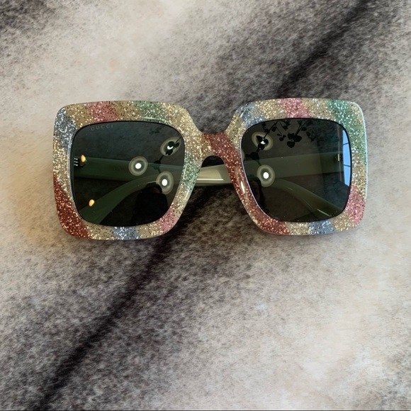 Gucci Accessories - Gucci GG0328S 004 Rainbow Square Sunglasses
